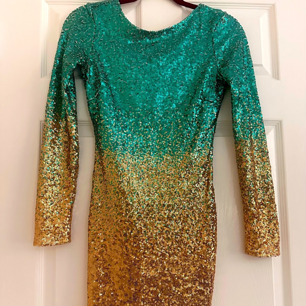 Mermaid Mini Sequin Dress.